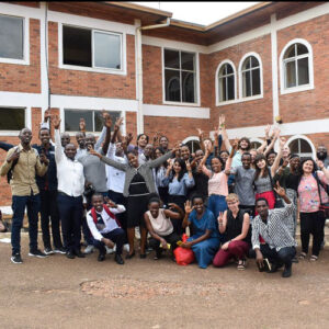 Group of Mercer students and Rwandan entrepreneurs in Rwanda