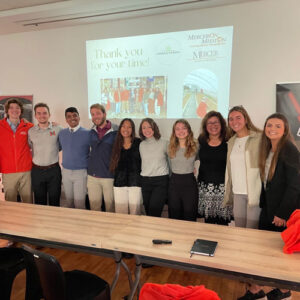 Mercer students and faculty giving presentation in South Africa