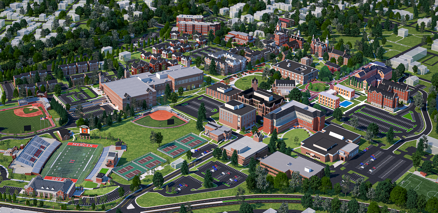 Digital rendering of Mercer's Macon campus