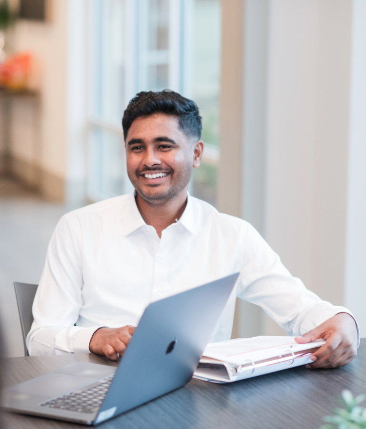 male student smiling