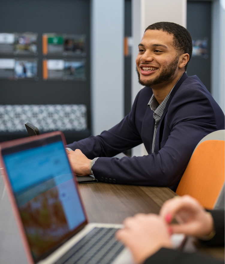 male student smiling