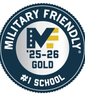 number 1 military friendly school badge